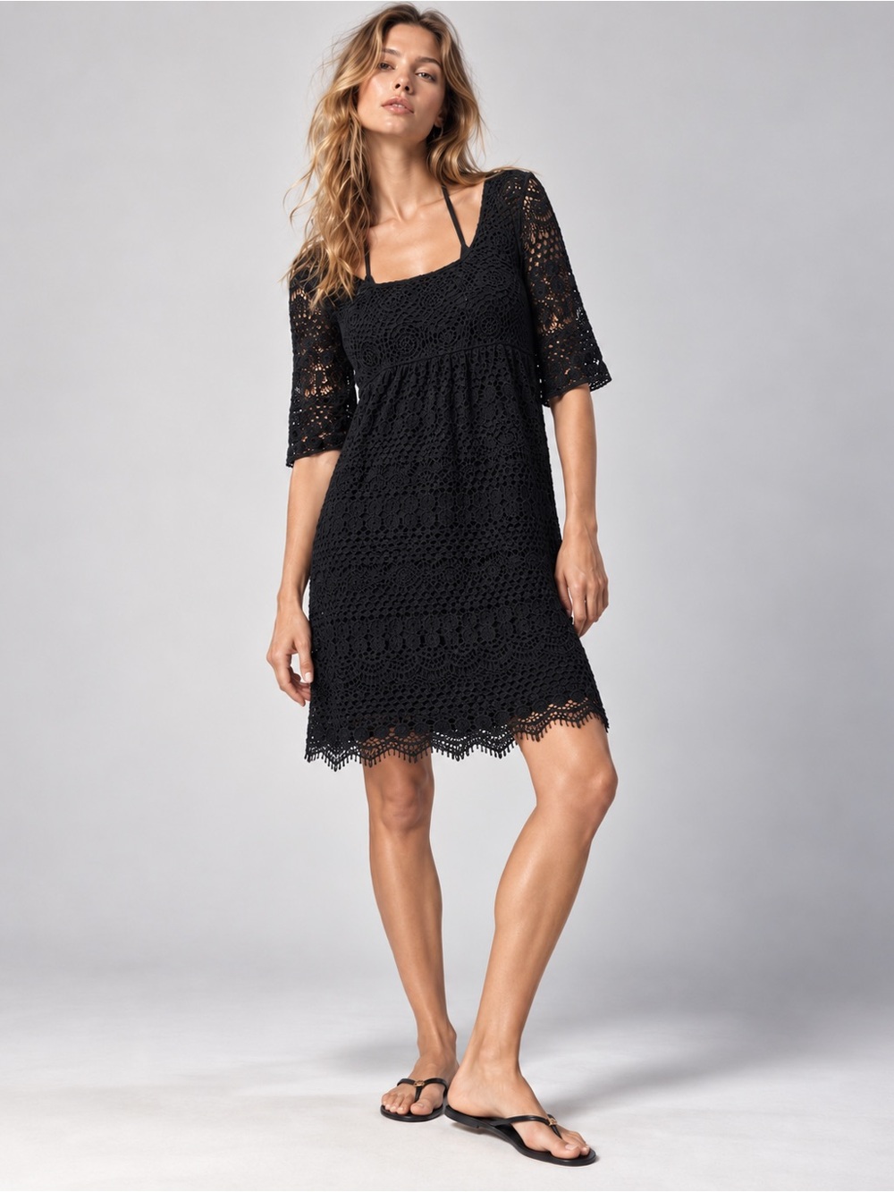 Solitaire Lace Beach Cover Up Dress